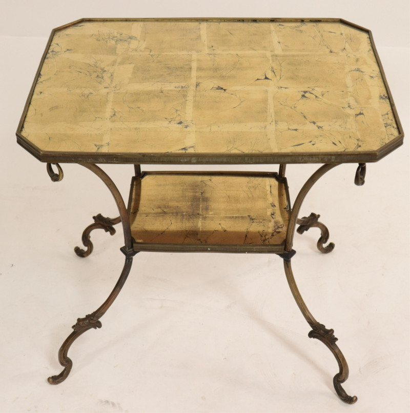 Victorian Gold Painted Cast Brass Side Table