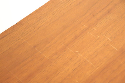 Wormley for Dunbar Walnut &amp; Leather Side Table