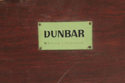 Wormley for Dunbar Walnut &amp; Leather Side Table