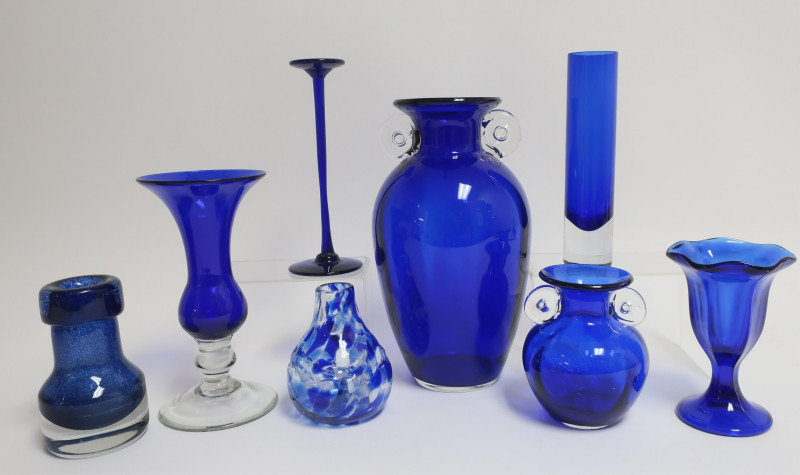 Cobalt Blue Glass Assortment: Vintage,Contemporary