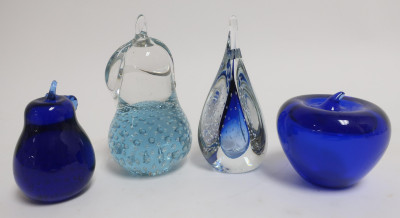 Glass Paperweights: Apples, Pears, Strawberries