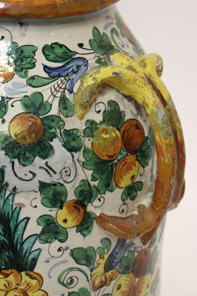 Large Italian Ceramic Coat of Arms Garden Vase