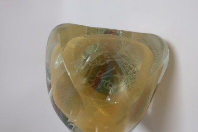 2 Venetian Vases &amp; S. Frattini Glass Sculpture