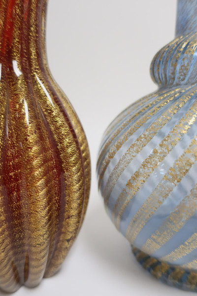 Murano Ruby Ewer &amp; Lavender Vase