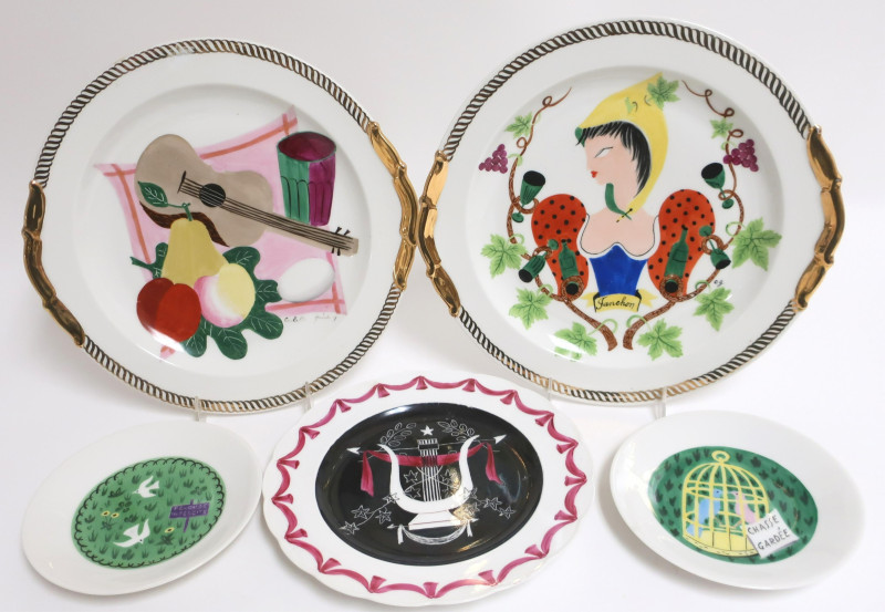 2 Colette Gueden Platters, 3 Primavera Plates