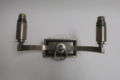 Set of 5 French Metal 2-Arm Sconces, 1940&apos;s