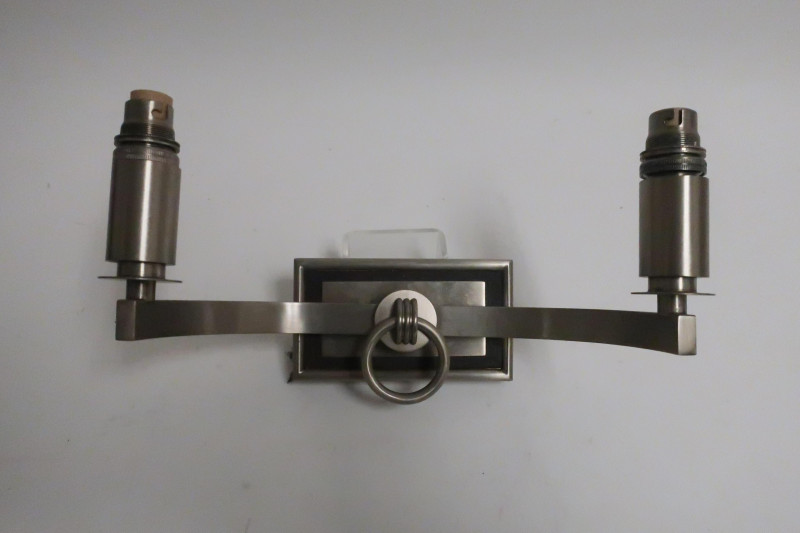 Set of 5 French Metal 2-Arm Sconces, 1940&apos;s