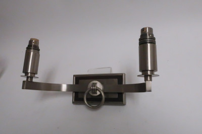 Set of 5 French Metal 2-Arm Sconces, 1940&apos;s