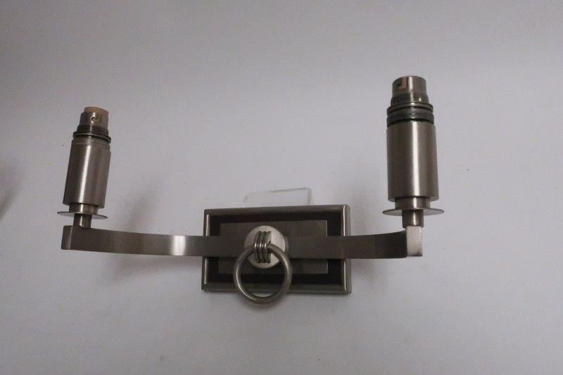 Set of 5 French Metal 2-Arm Sconces, 1940&apos;s