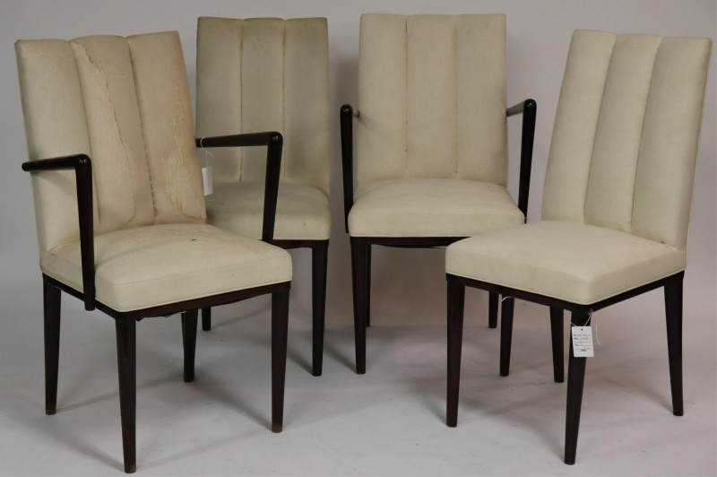 Set of 8 Art Deco Stained Beechwood Dining Chairs