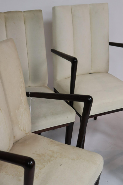 Set of 8 Art Deco Stained Beechwood Dining Chairs
