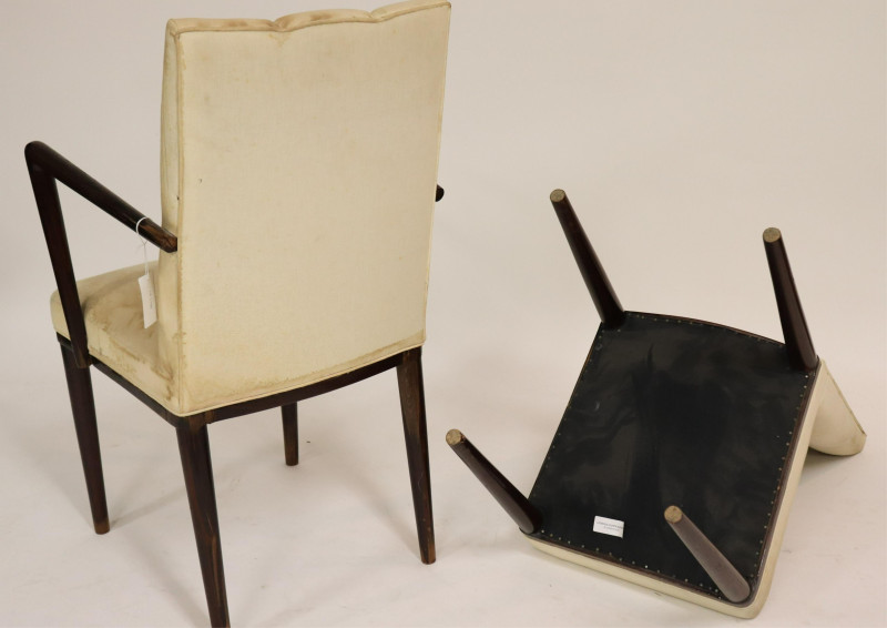 Set of 8 Art Deco Stained Beechwood Dining Chairs