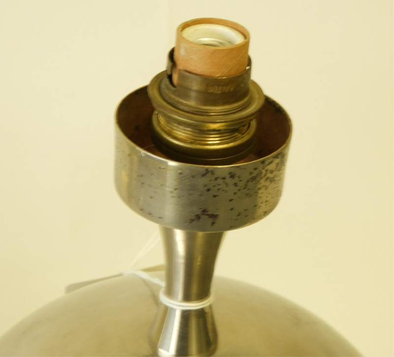 Philippe Barbier Chrome Metal Lamp, circa 1970