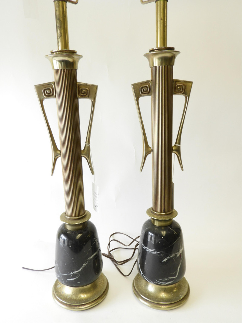 Pr Mid Century Asian Inspired Lamps
