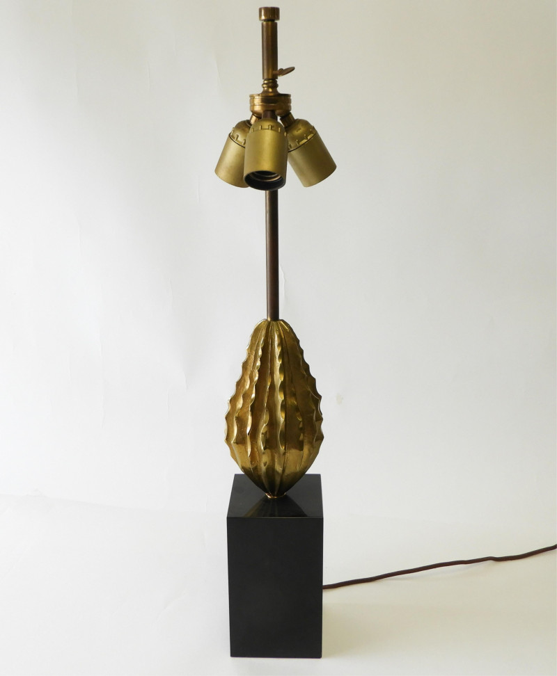 Philippe Barbier Bronze &amp; Black Marble Lamp