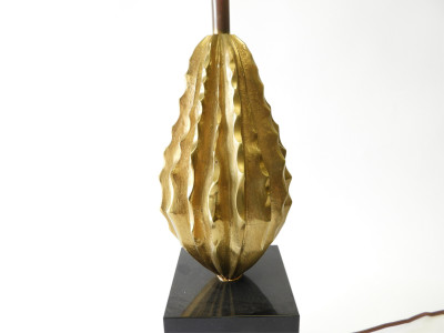 Philippe Barbier Bronze &amp; Black Marble Lamp