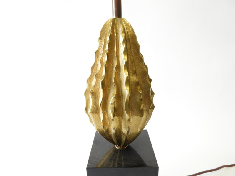 Philippe Barbier Bronze &amp; Black Marble Lamp