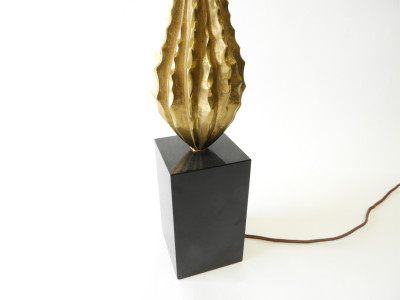 Philippe Barbier Bronze &amp; Black Marble Lamp