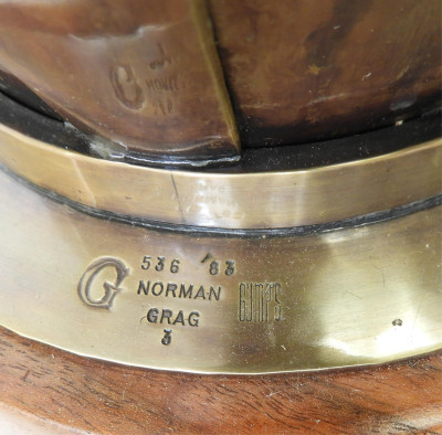 Norman Grag for Gumps Brass &amp; Burl Walnut Lamp