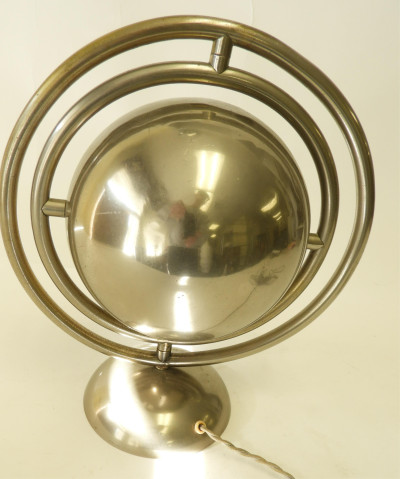French Art Deco Nickel Plated Desk Lamp
