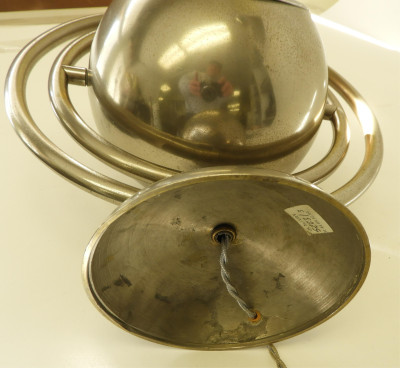 French Art Deco Nickel Plated Desk Lamp