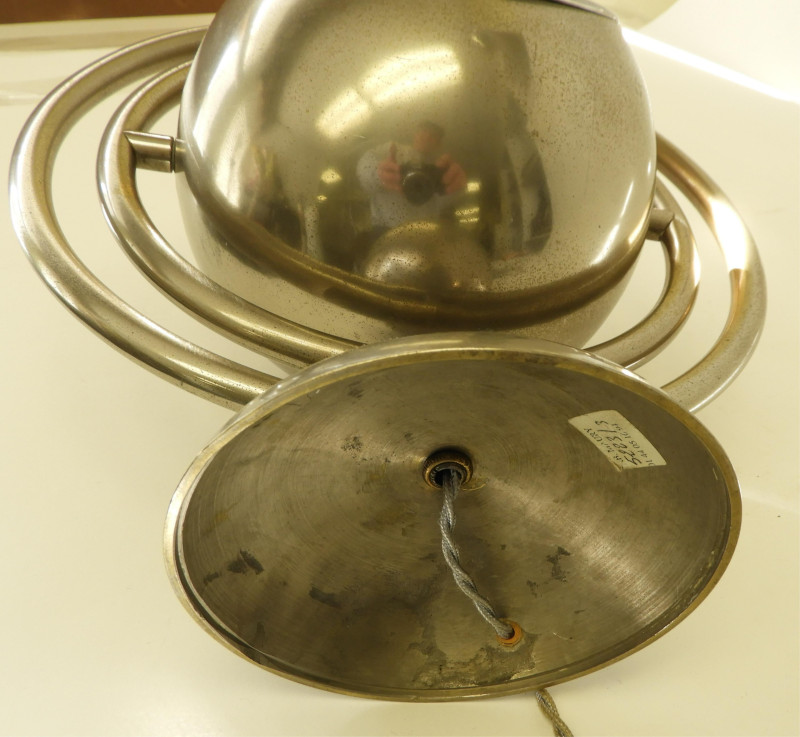 French Art Deco Nickel Plated Desk Lamp