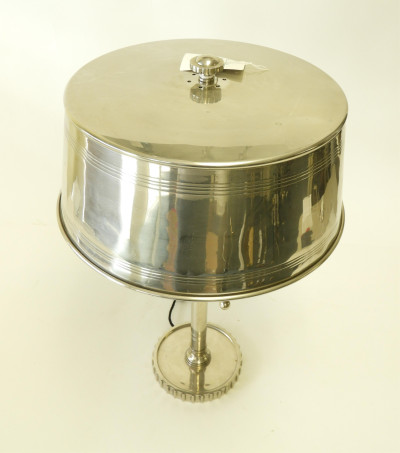 Art Deco Polished Metal Machine Age Lamp
