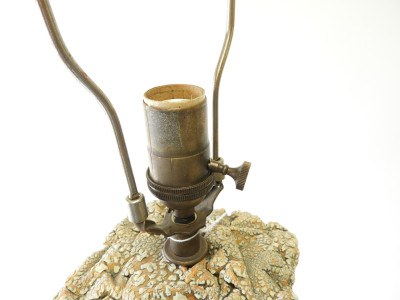 1960&apos;s Volcanic Celadon Earth Tone Ceramic Lamp