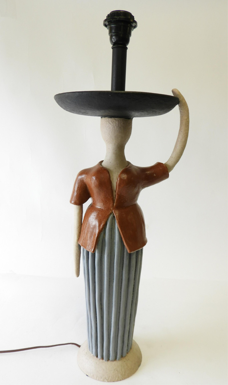 Ernestrine Figural Ceramic Lamp, circa 1950