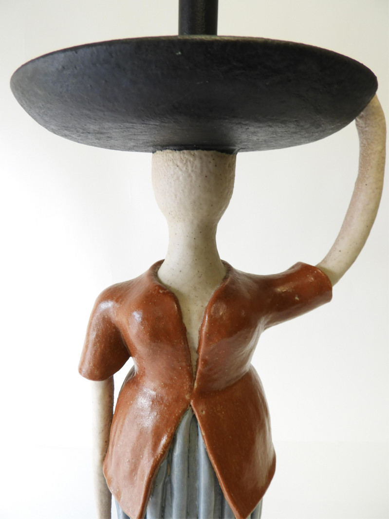 Ernestrine Figural Ceramic Lamp, circa 1950