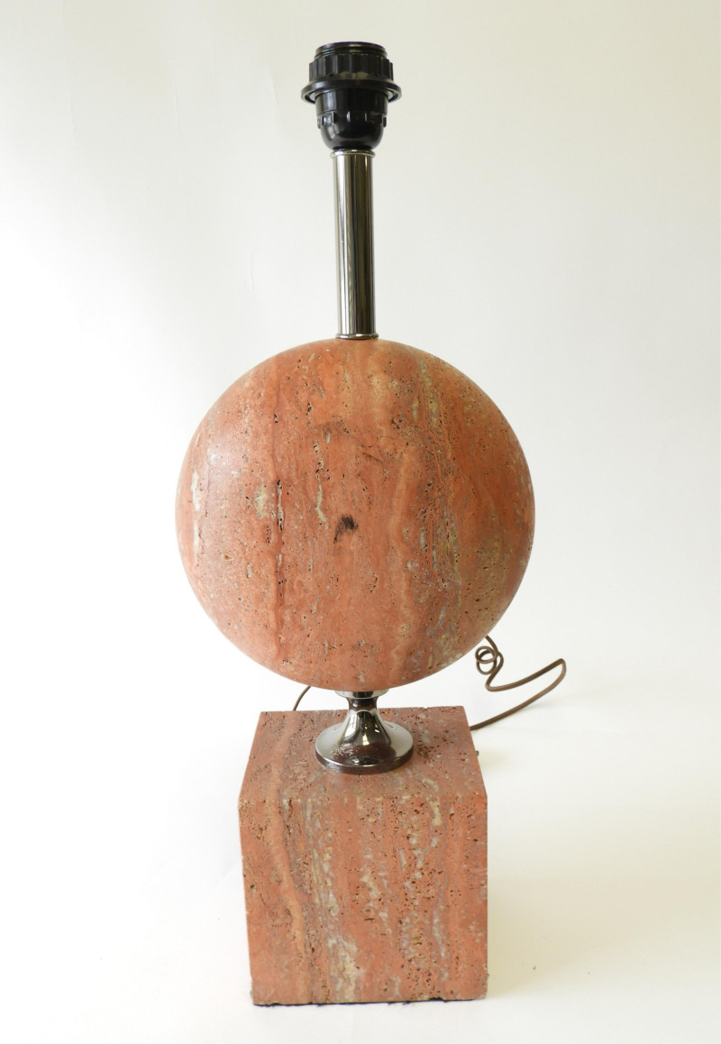 Philippe Barbier Red Marble Lamp