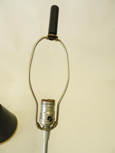 2 1970&apos;s Brass &amp; Silvered Metal Pipe Lamps