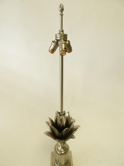 Charles &amp; Fils Steel Artichoke Lamp, circa 1960