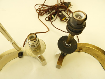 Heyco Nickel Plated Lamp &amp; Similar Brass Lamp