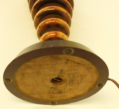 1970&apos;s Amber Lucite &amp; Vinyl Cone Shaped Lamp