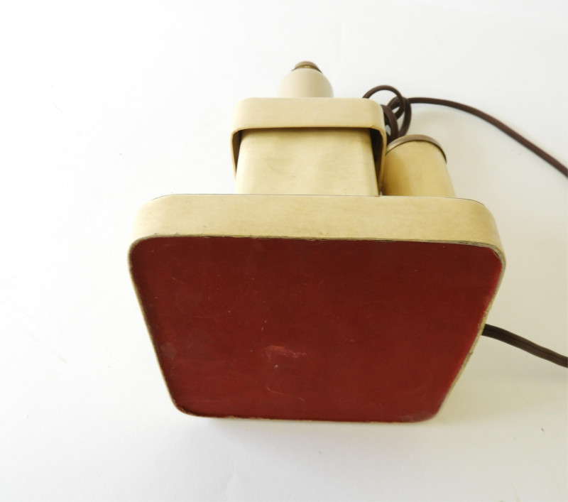 French Art Deco Brass Mounted Parchment Lamp
