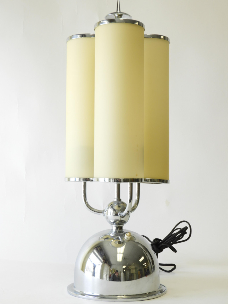 Fritz Breuhaus Chrome Lamp, circa 1925, Berlin