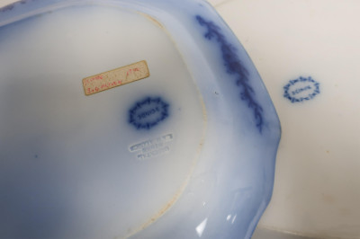 2 Flow Blue &apos;Scinde&apos; Transferware Platters, 19th C