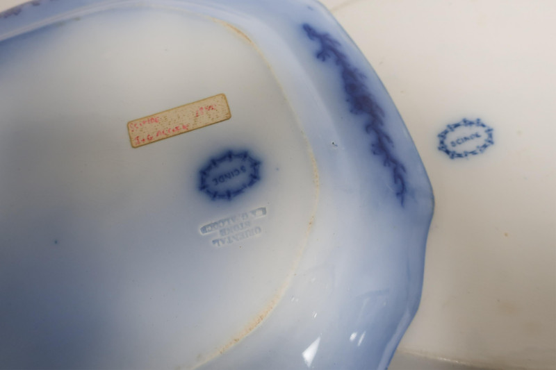 2 Flow Blue &apos;Scinde&apos; Transferware Platters, 19th C