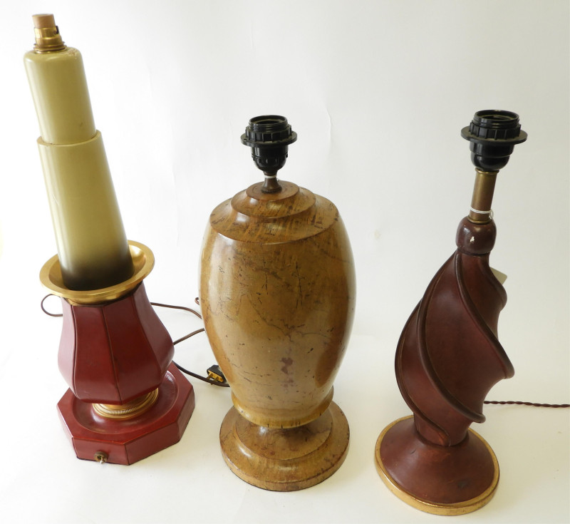 3 Art Deco Baluster Lamps