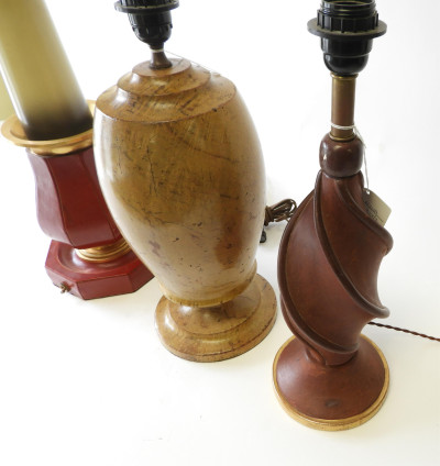 3 Art Deco Baluster Lamps