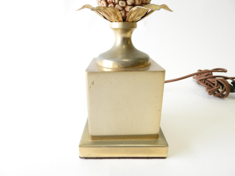 1970&apos;s Composition &amp; Metal &apos;Corn Cob&apos; Lamp