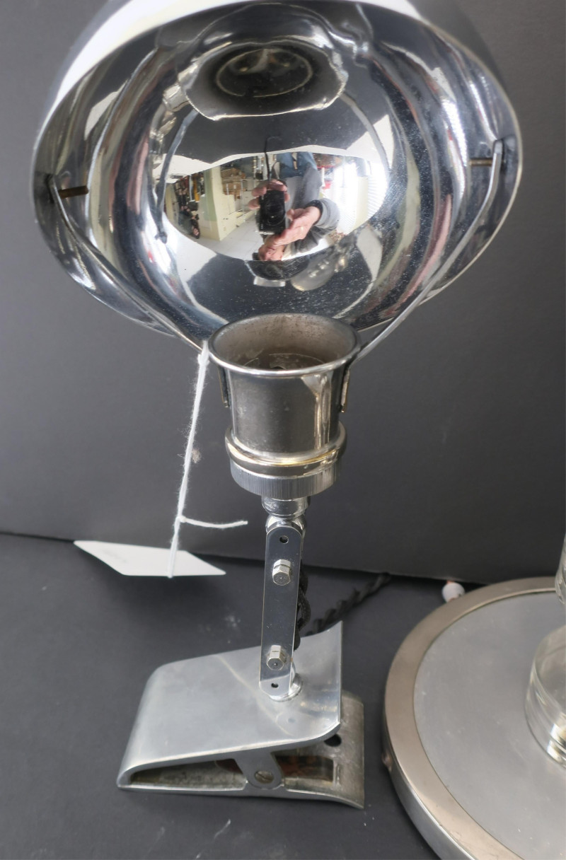 2 Art Deco Lamps &amp; Headboard Lamp