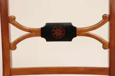 10 Swedish Neoclassic Style Parcel-Ebonized Chairs