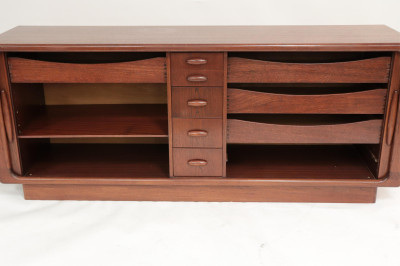 Danish Modern Mahogany Tambour Sideboard, 1965