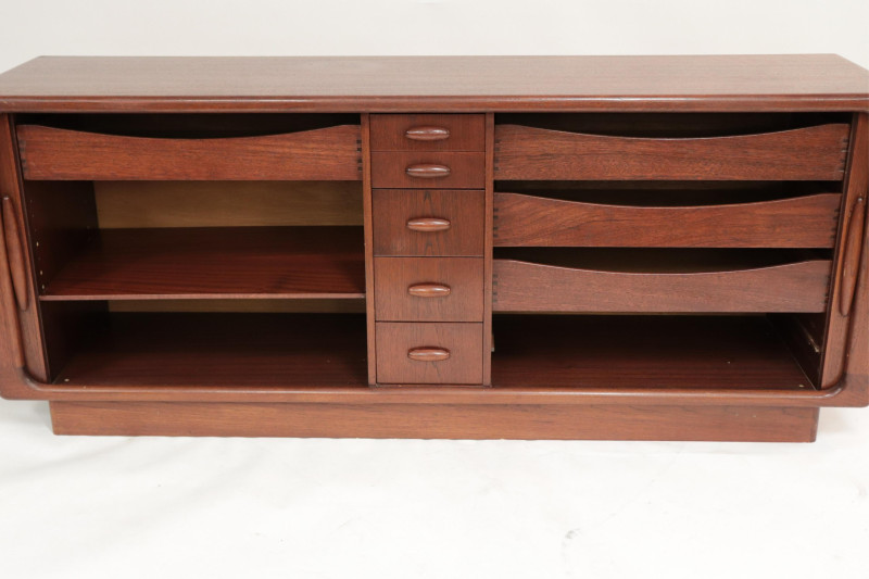 Danish Modern Mahogany Tambour Sideboard, 1965
