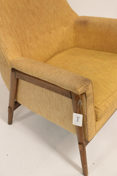 Mid Century Modern Walnut Armchair, circa 1960