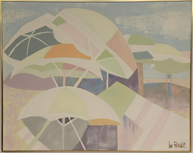 Lee Reynolds, 20th C., &quot;Beach Umbrellas&quot;