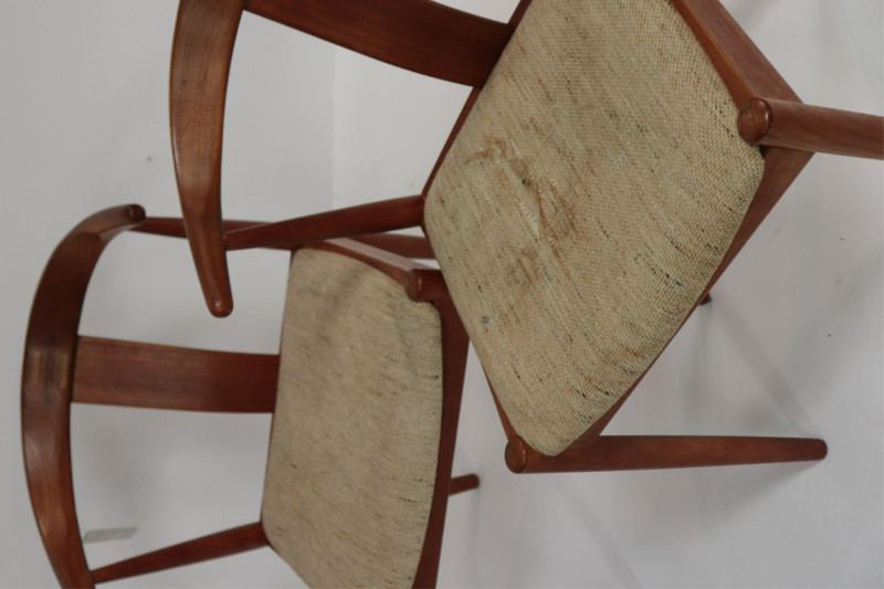 Danish Modern Teak Dining Table &amp; 4 Chairs, c 1960