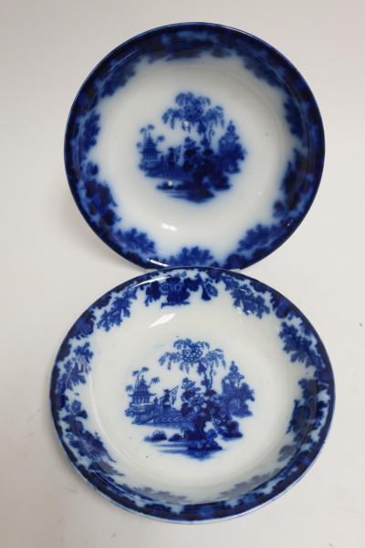 Flow Blue &apos;Scinde&apos; Transferware Items, 19th C.